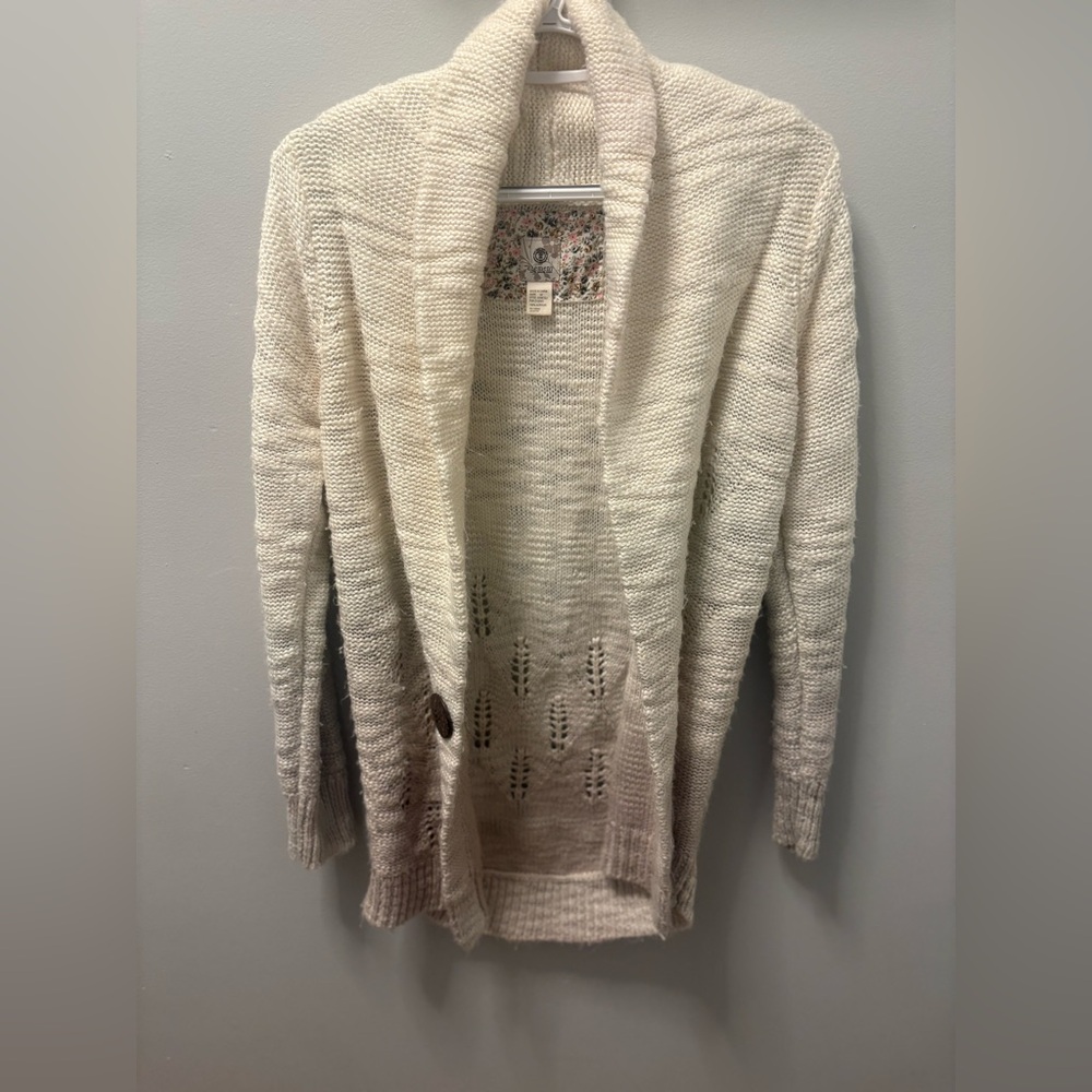 Element Women's Cream Knit Cardigan
